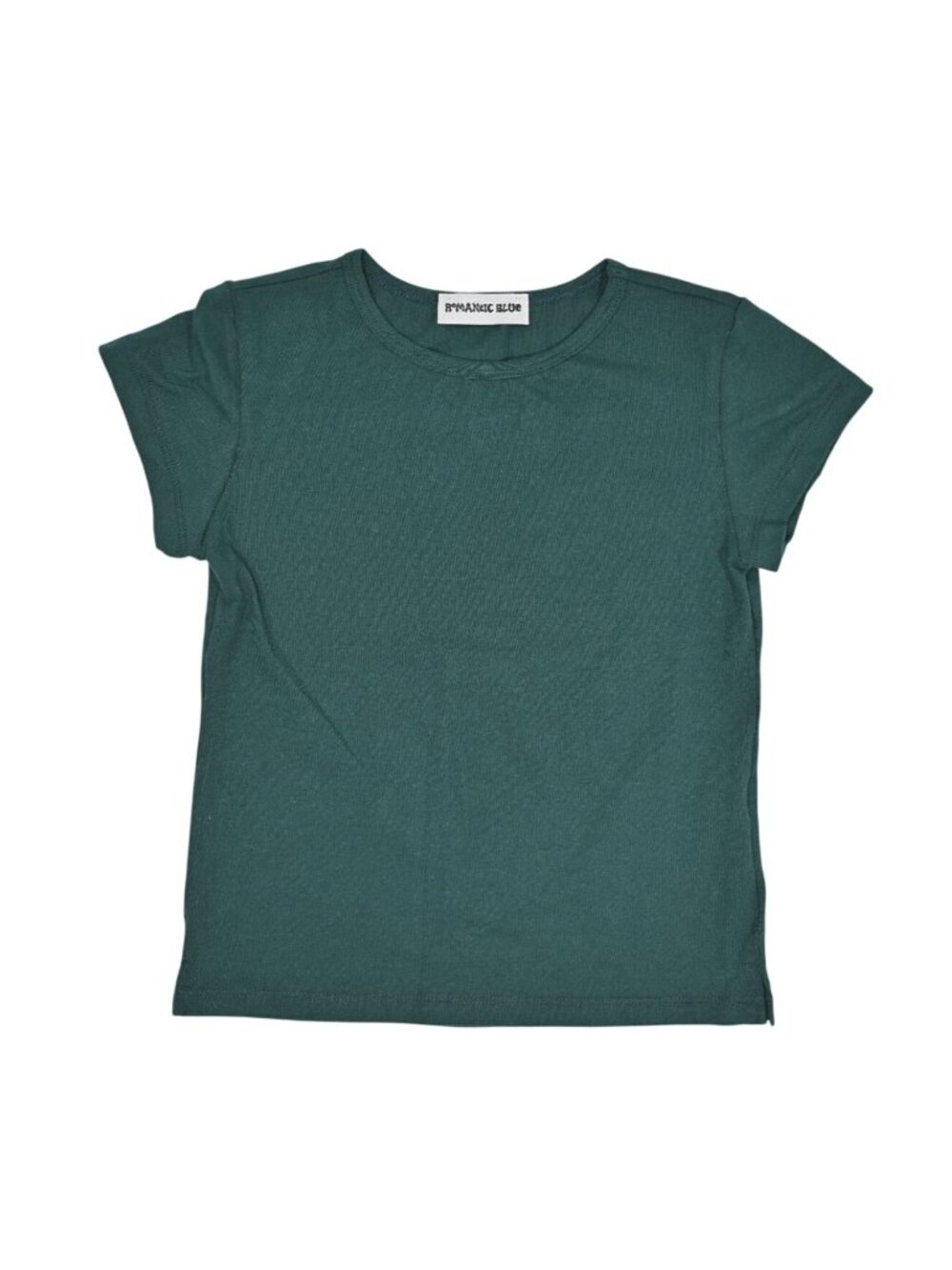 Romantic Blue Cap Sleeve Baby Tee in Green
